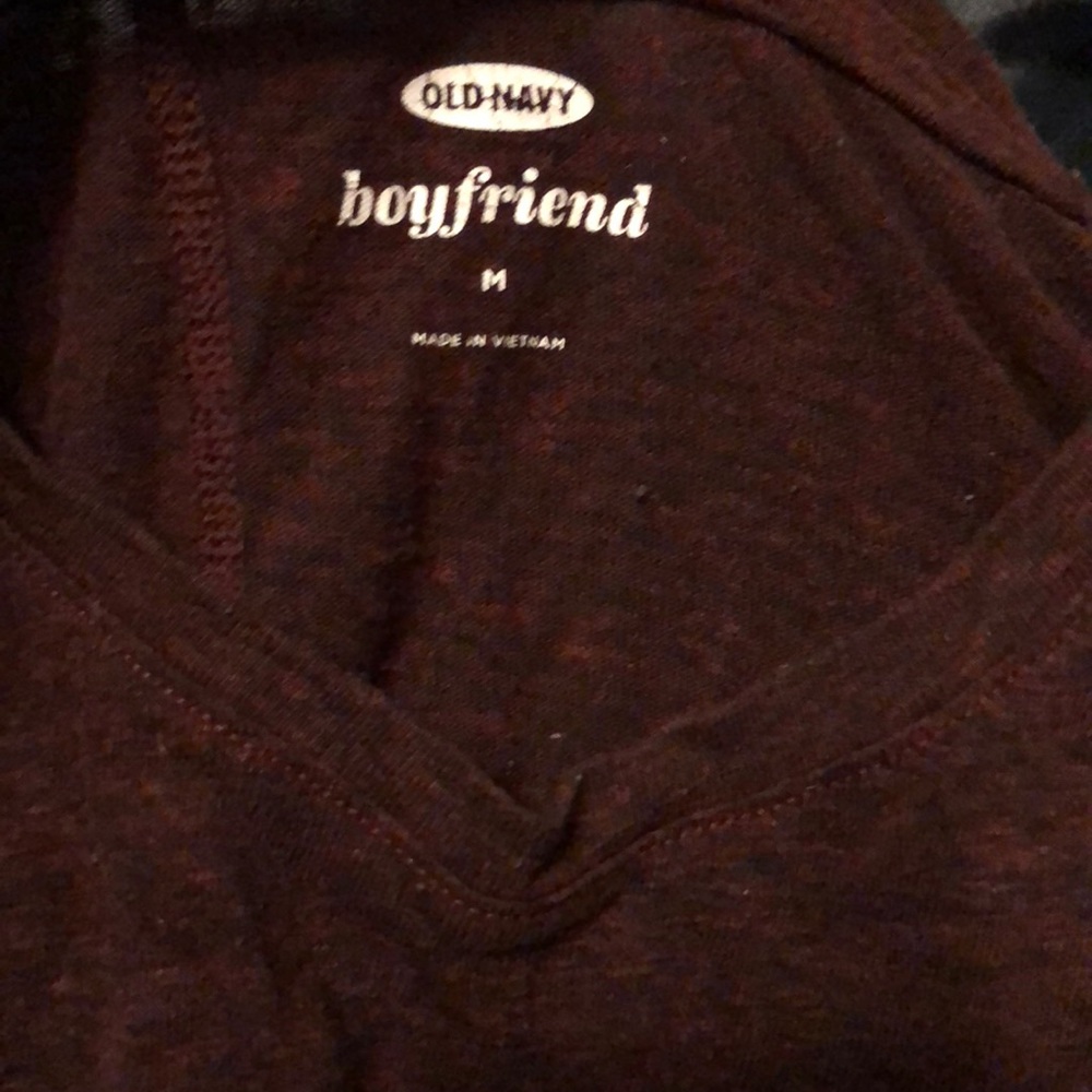 Maroon long sleeve lightweight t shirt old navy